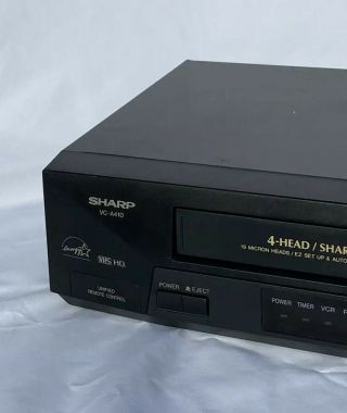 SHARP VC - A410U VCR 4 Head VHS Player/Recorder No Remote - - VC - A410 3