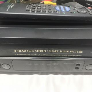 Sharp VC - H811 VCR Video Cassette Recorder 4 - Head Hi - Fi Stereo VHS Player Remote 3