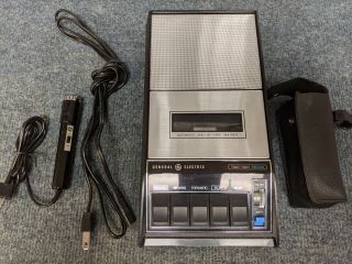 Vintage General Electric Ge Tape Cassette Player Recorder M8450a W/ Mic -