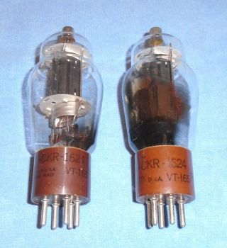 2 Nos Ken - Rad Jan Ckr 1624 Vt - 165 Vacuum Tubes - Vintage 25 - Watt Transmitting