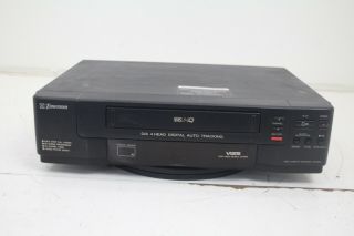 Emerson Vr4003 Vhs Vcr Recorder Viss W/ Remote Blank Tape