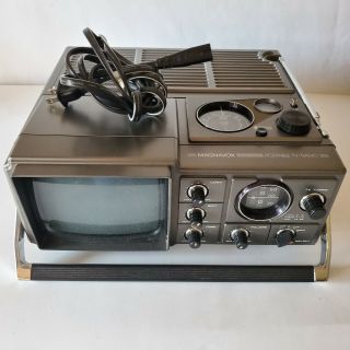 Magnavox 1983 Portable TV B&W,  Radio w/ Power Cord - SN 32005878 2