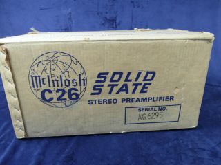 Mcintosh C26 C 26 Stereo Preamp Preamplifier Box Only