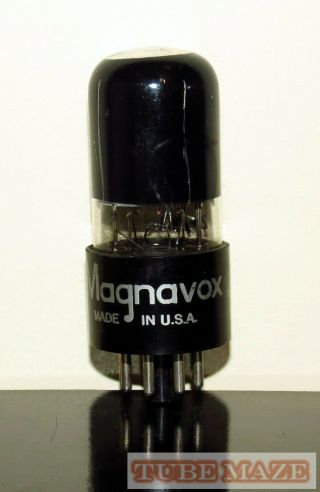 Rare Magnavox/national Union 6sn7/ecc32 Black Glass Tube - Test Nos