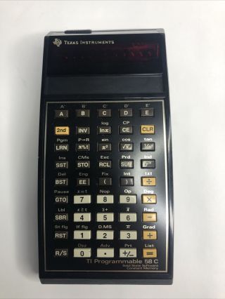 Texas Instruments Ti Programmable 58 C Calculator Master Library Module 1