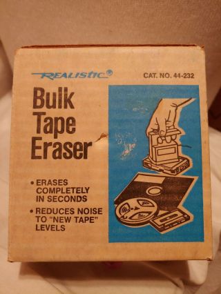 Radio Shack Realistic Bulk Tape Eraser 44 - 232 Box & Instructions