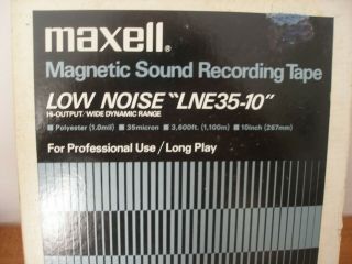 Maxell Lne35 - 180 Low Noise Reel To Reel Blank Tape On 10.  5 " Metal Reel,