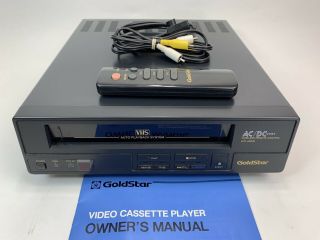 Goldstar Vhs Video Cassette Player & Remote Vcp - 4200m,  Ac/dc Power,  Fully