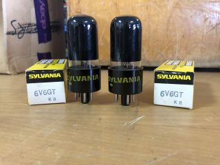 2 Vintage Nos Sylvania 6v6gt 6v6 Vacuum Tubes Guaranteed Ussr