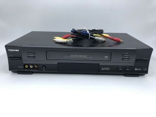 Toshiba W - 614r Vhs 4 Head Vcr Video Cassette Recorder Player No Remote