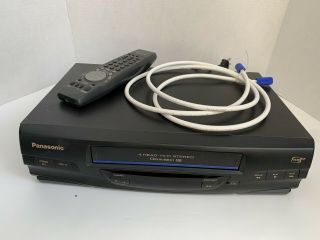 Panasonic Pv - V4520 Vcr Vhs Player Recorder 4 Head Omnivision W Remote Cable Av