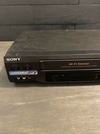 Sony SLV - N51 4 Head Hi - Fi Stereo VHS/VCR Video Casette Player/Recorder No Remote 2