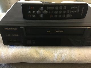 Magnavox Vhs HQ 4 Head VCR With Remote Model VR602BMG21 Fine 2
