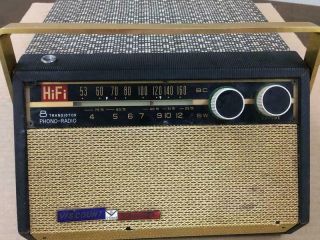 Vintage (1960 ' s?) Viscount 8 Playmatte Portable Transistor Phono - Radio Japan 3