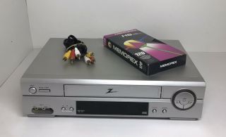 Zenith Vhs Player Vcr 4 Head With A/v Cable And Blank Tape No Remote