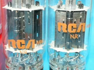 RCA 6BX7GT VACUUM TUBES NOS NIB DATE MATCH PAIR BLACK PLATES O GETTER PERFECT 2