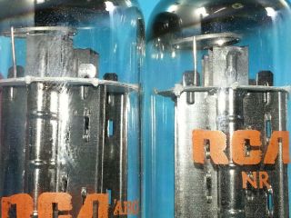 RCA 6BX7GT VACUUM TUBES NOS NIB DATE MATCH PAIR BLACK PLATES O GETTER PERFECT 3