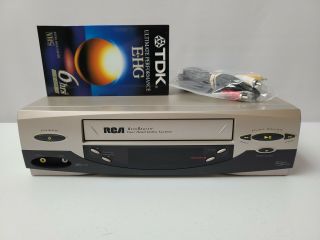 Rca Vr556 Vcr 4 - Head Vhs Player Video Cassette Recorder And Tape