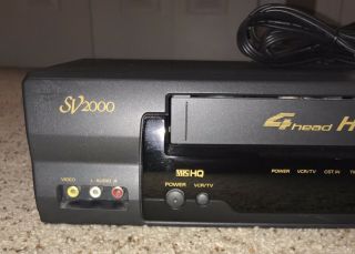 SV2000 SVB106AT21 VCR 4 Head Hi Fi VHS Video Cassette Player Near 2