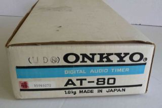 Vintage Onkyo AT - 80 Digital Audio Timer Made in Japan 1981 in Orig packaging 2