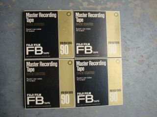 Four Boxes Of Fuji Fb - 151 - 555 Master Recording 7” Reel To Reel Tape – 1800’