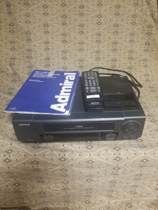 Admiral 4 Head Vcr Vhs Player Complete With Remote Jsj 20454