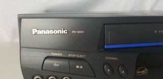 Panasonic PV - 8451 VCR 4 - Head Hi - Fi Stereo VHS Player NO REMOTE. 2