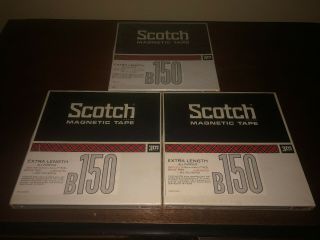 Scotch Magnetic 7 " Reel Tapes B 150 1/4 " 1800 Feet (3 Tapes) B0x