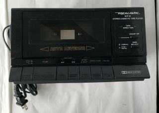 Realistic SCP - 32 Stereo Cassette Tape Player w/ Auto Reverse Dolby System 14 - 600 2