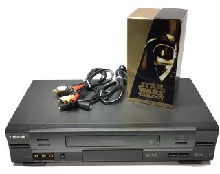 Toshiba W - 614R VHS 4 Head VCR Video Cassette Recorder Player No Remote 2