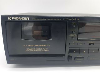 PIONEER CT - W404R Stereo Double Casette Deck - 2