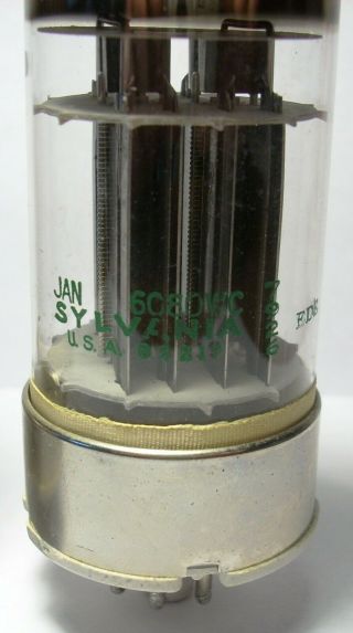 Sylvania Pair Matched JAN 6080 6AS7 Vacuum Tubes 1979 Very Strong 3