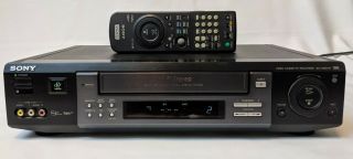 Sony Slv - M20hf Vhs Vcr Plus Video Cassette Recorder W/ Rmt - V250 Remote -