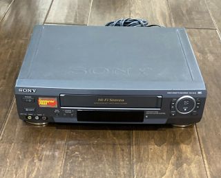 Sony Slv - Ax10 Vcr 4 - Head Hi - Fi Vhs Video Cassette Recorder Player -