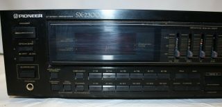 Pioneer SX - 2300 AM FM Stereo Receiver W/5 Band EQ 60 WPC 3
