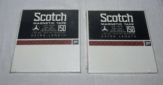 Scotch Magnetic Tape 150 Blank 7 Inch Reel To Reel Tapes 1800 Feet 2 Nos