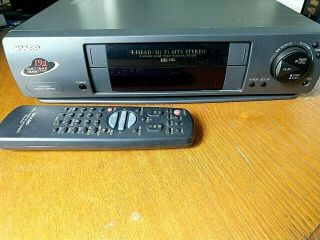 Sharp Vcr Video Cassette Recorder - 4 Head Hifi Mts Stereo Vhs Player - Vc - H942u