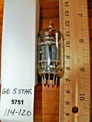 Strong GE 5 STAR Short Gray Plate O Getter 5751 Tube - 114/120 2