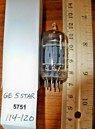 Strong GE 5 STAR Short Gray Plate O Getter 5751 Tube - 114/120 3
