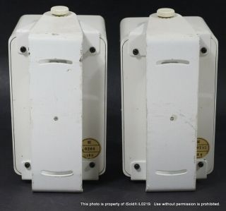 SET 2 REALISTIC MINIMUS - 7 WHITE SPEAKERS W/ ATTACHED MOUNT 3