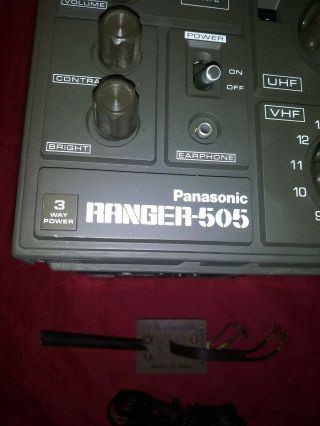 Vintage Panasonic Ranger 505 PORTABLE CAMPING TV RETRO TELEVISION PARTS REPAIR 2