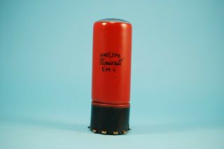 Philips Em4 Nos Magic Eye Tube Valve Rohre Red Serie