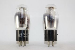 MATCHED Pair RCA Type 71A Power Tubes Engraved Base TEST STRONG 88 NOS 2