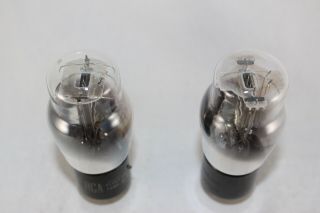 MATCHED Pair RCA Type 71A Power Tubes Engraved Base TEST STRONG 88 NOS 3