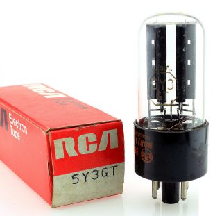 1960 ' s RCA 5Y3GT BLACK PLATE BOTTOM D - GETTER NOS VACUUM TUBE 2