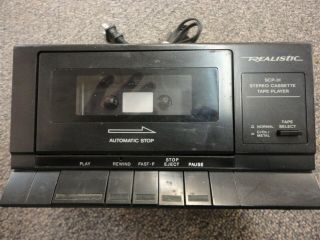 Realistic Radio Shack SCP - 31 Stereo Cassette Tape Player 3