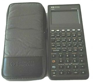 Hp 48s Scientific Calculator With Padded Case And Great (bin F)