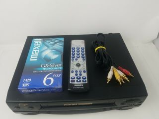 Philips Magnavox VCR 4 Head Hi - Fi VHS Player Video Cassette Recorder VRZ360 AT02 2