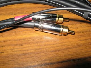 TECHNICS THORENS TURNTABLE 24K RCAs AUDIO INTERCONNECT RCA CABLE W/Ground 8 FT 3