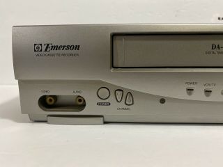 Emerson EWV404 19 Micron DA 4 Head VCR VHS Player No Remote/Cables 2